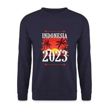Indonesia 2023 - Unisex Pullover - Navy - Vorne - Alina (178cm) & Michal (187cm)