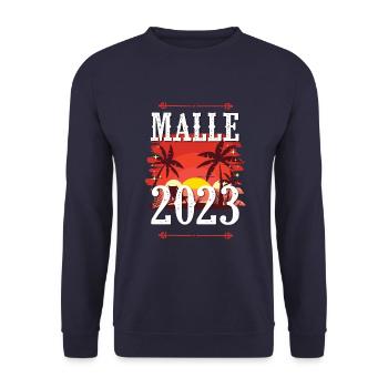 Malle 2023 - Unisex Sweatshirt - navy - Front - Alina (178cm) & Michal (187cm)