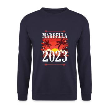Marbella 2023 - Unisex Sweatshirt - navy - Front - Alina (178cm) & Michal (187cm)