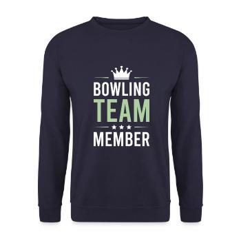 Bowling Team - Unisex Pullover - Navy - Vorne - Alina (178cm) & Michal (187cm)