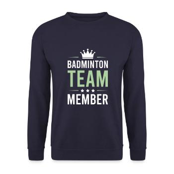 Badminton Team - Unisex Pullover - Navy - Vorne - Alina (178cm) & Michal (187cm)