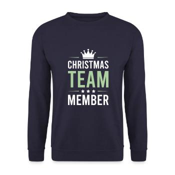 Christmas Team - Unisex Sweatshirt - navy - Front - Alina (178cm) & Michal (187cm)