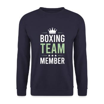 Boxing Team - Unisex Sweatshirt - navy - Front - Alina (178cm) & Michal (187cm)