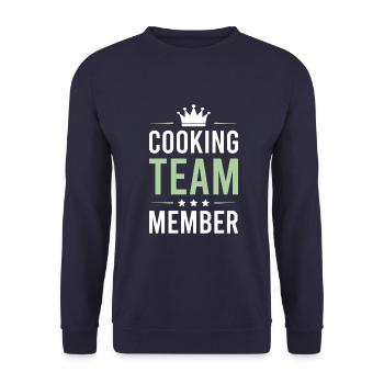 Cooking Team - Unisex Sweatshirt - navy - Front - Alina (178cm) & Michal (187cm)