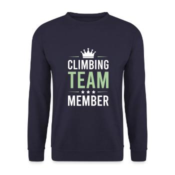 Climbing Team - Unisex Pullover - Navy - Vorne - Alina (178cm) & Michal (187cm)