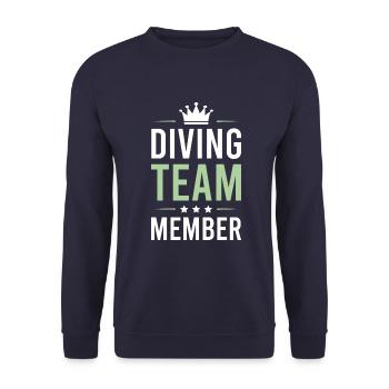 Diving Team - Unisex Sweatshirt - navy - Front - Alina (178cm) & Michal (187cm)