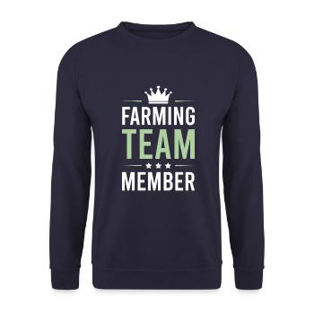 Farming Team - Unisex Pullover - Navy - Vorne - Alina (178cm) & Michal (187cm)