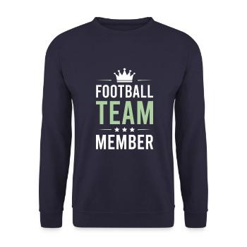 Football Team - Unisex Sweatshirt - navy - Front - Alina (178cm) & Michal (187cm)