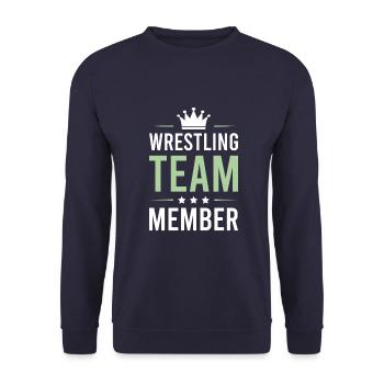 Wrestling Team - Unisex Sweatshirt - navy - Front - Alina (178cm) & Michal (187cm)