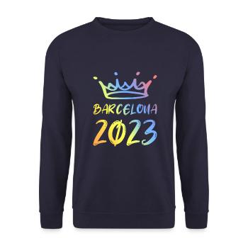 Barcelona 2023 - Unisex Pullover - Navy - Vorne - Alina (178cm) & Michal (187cm)