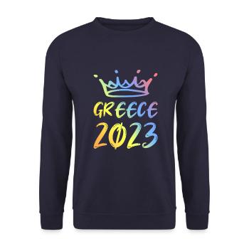 Greece 2023 - Unisex Sweatshirt - navy - Front - Alina (178cm) & Michal (187cm)