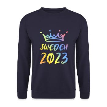 Suède 2023 - Sweat-shirt Unisexe - marine - Devant - Alina (178cm) & Michal (187cm)