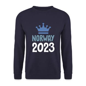 Norway 2023 Krone - Unisex Pullover - Navy - Vorne - Alina (178cm) & Michal (187cm)