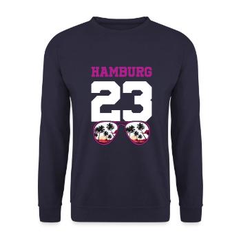 Hambourg 23 Maillot 2023 - Sweat-shirt Unisexe - marine - Devant - Alina (178cm) & Michal (187cm)