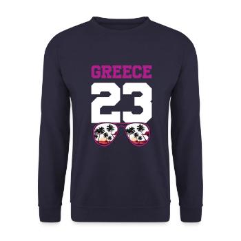 Greece 23 Trikot 2023 - Unisex Pullover - Navy - Vorne - Alina (178cm) & Michal (187cm)