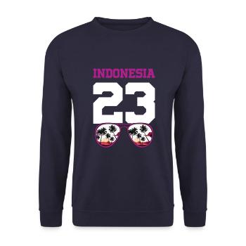 Indonesia 23 Jersey 2023 - Unisex Sweatshirt - navy - Front - Alina (178cm) & Michal (187cm)
