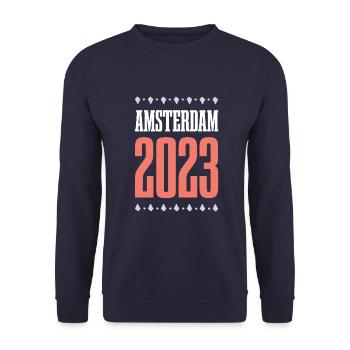 Amsterdam 2023 - Unisex Sweatshirt - navy - Front - Alina (178cm) & Michal (187cm)