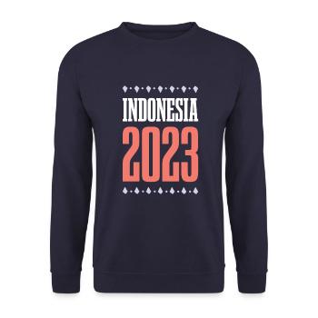 Indonésie 2023 - Sweat-shirt Unisexe - marine - Devant - Alina (178cm) & Michal (187cm)