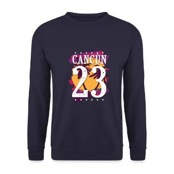 Cancun 23 Trikot 2023 - Unisex Pullover - Navy - Vorne - Alina (178cm) & Michal (187cm)