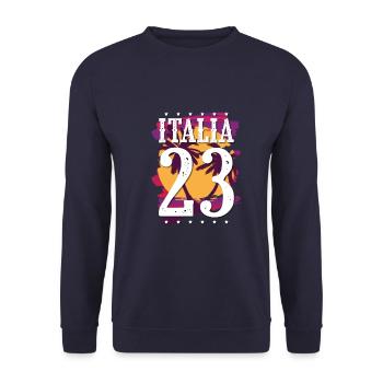 Italia 23 Trikot 2023 - Unisex Pullover - Navy - Vorne - Alina (178cm) & Michal (187cm)