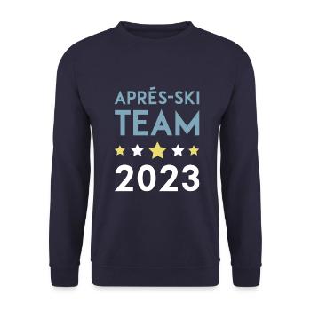 Après Ski 2023 Krone - Unisex Sweatshirt - navy - Front - Alina (178cm) & Michal (187cm)