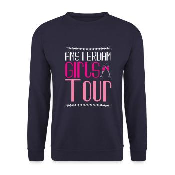 Amsterdam Girls Tour - Sweat-shirt Unisexe - marine - Devant - Alina (178cm) & Michal (187cm)
