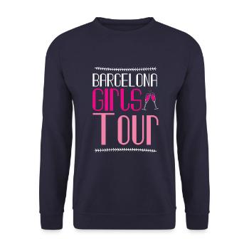 Barcelona Girls Tour - Sweat-shirt Unisexe - marine - Devant - Alina (178cm) & Michal (187cm)