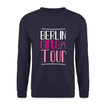 Berlin Girls Tour - Unisex Sweatshirt - navy - Front - Alina (178cm) & Michal (187cm)
