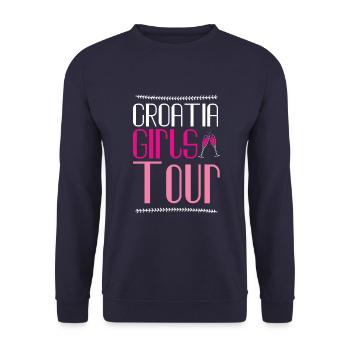 Tournée des filles en Croatie - Sweat-shirt Unisexe - marine - Devant - Alina (178cm) & Michal (187cm)