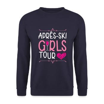 Après-Ski Girls Tour - Sweat-shirt Unisexe - marine - Devant - Alina (178cm) & Michal (187cm)