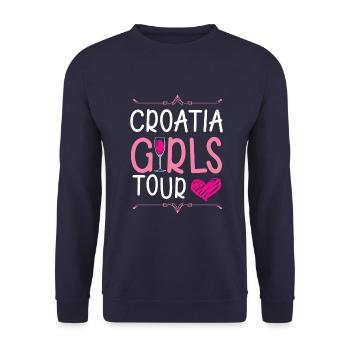 Tournée des filles en Croatie - Sweat-shirt Unisexe - marine - Devant - Alina (178cm) & Michal (187cm)