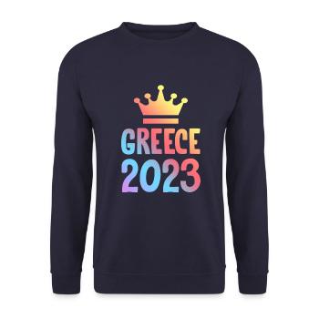Greece 2023 Krona - Unisex Sweatshirt - navy - Front - Alina (178cm) & Michal (187cm)