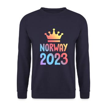 Norway 2023 Krone - Unisex Pullover - Navy - Vorne - Alina (178cm) & Michal (187cm)