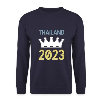 Thailand 2023 Krona - Unisex Sweatshirt - navy - Front - Alina (178cm) & Michal (187cm)