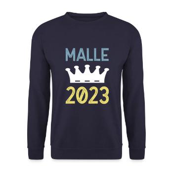 Malle 2023 Couronne - Sweat-shirt Unisexe - marine - Devant - Alina (178cm) & Michal (187cm)