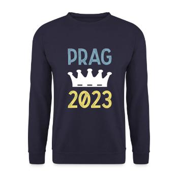 Prague 2023 Krona - Unisex Sweatshirt - navy - Front - Alina (178cm) & Michal (187cm)