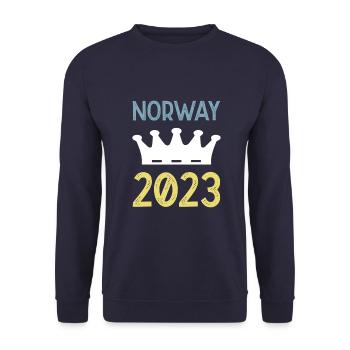 Norway 2023 Krone - Unisex Pullover - Navy - Vorne - Alina (178cm) & Michal (187cm)