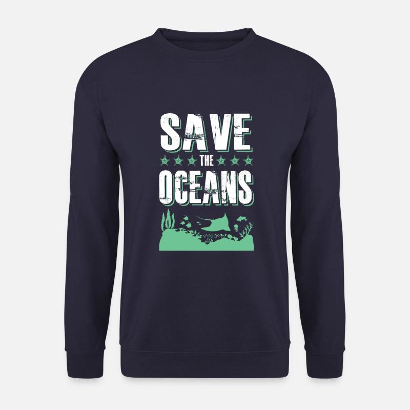 save the ocean - Unisex Pullover - Navy
