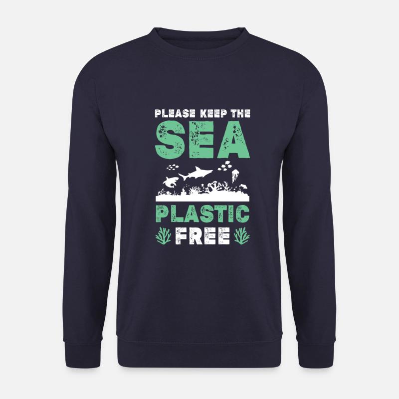 plastik save the ocean - Unisex Pullover - Navy