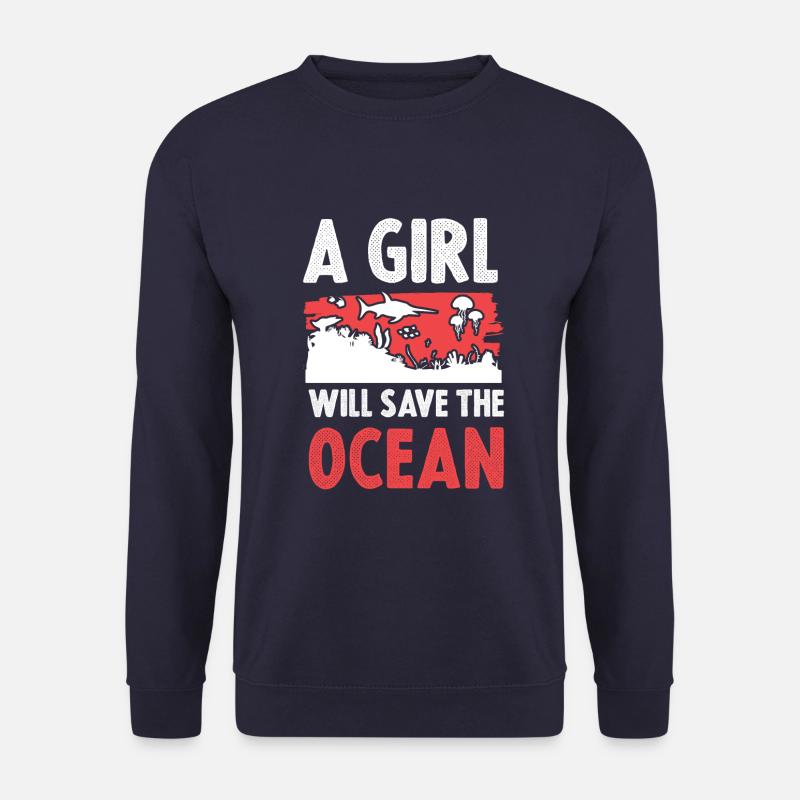 Save the Ocean Girl - Unisex Sweatshirt - navy