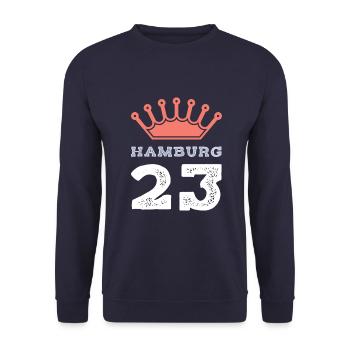 Hambourg 23 Maillot 2023 - Sweat-shirt Unisexe - marine - Devant - Alina (178cm) & Michal (187cm)