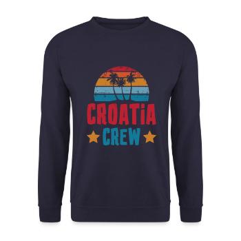 Croatia Crew - Unisex Sweatshirt - navy - Front - Alina (178cm) & Michal (187cm)
