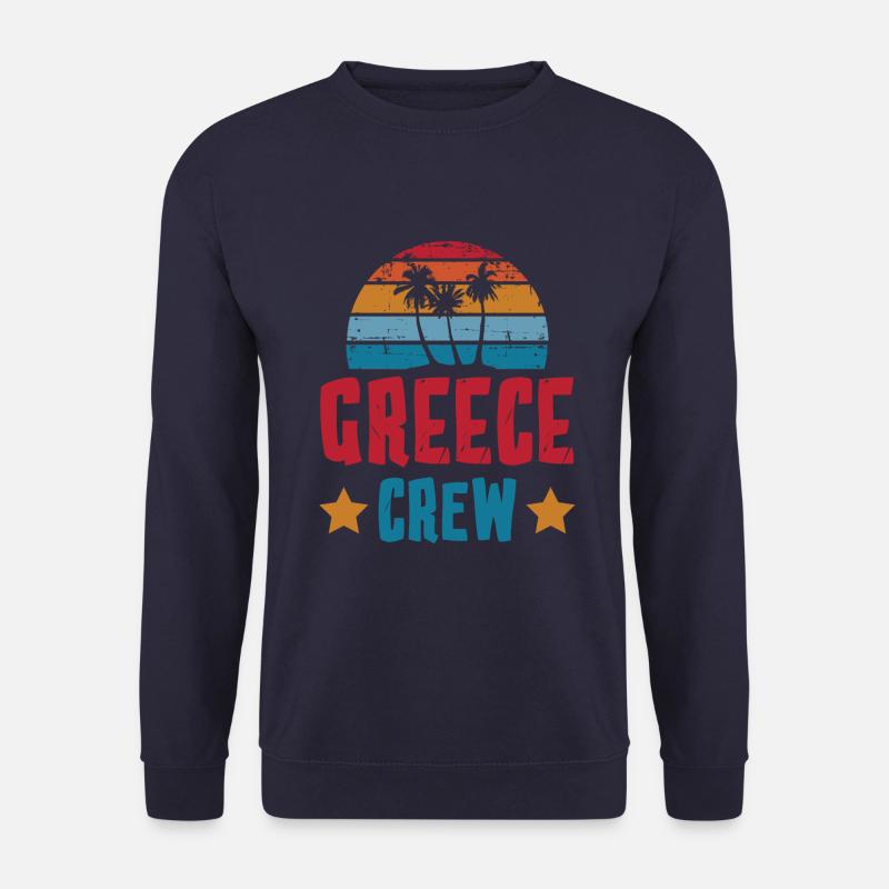 Greece Crew - Unisex Pullover - Navy