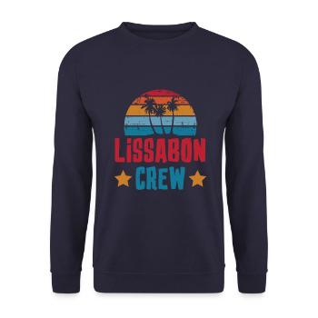 Lisbon Crew - Unisex Sweatshirt - navy - Front - Alina (178cm) & Michal (187cm)