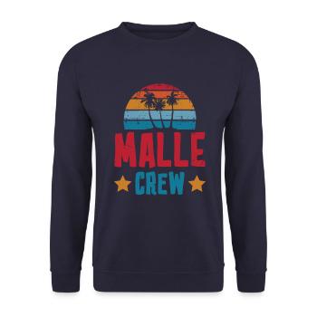Malle Crew - Unisex Sweatshirt - navy - Front - Alina (178cm) & Michal (187cm)