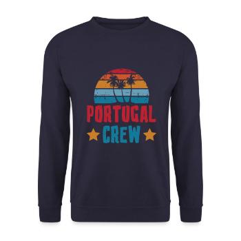 Portugal Crew - Unisex Pullover - Navy - Vorne - Alina (178cm) & Michal (187cm)