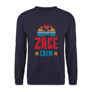 Zrce Crew - Unisex Pullover - Navy - Vorne - Alina (178cm) & Michal (187cm)