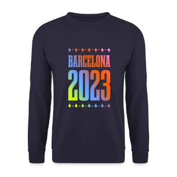 Barcelona 2023 - Unisex Pullover - Navy - Vorne - Alina (178cm) & Michal (187cm)