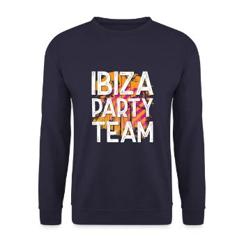 Ibiza Party Team - Unisex Sweatshirt - navy - Front - Alina (178cm) & Michal (187cm)