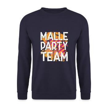 Malle Party Team - Unisex Sweatshirt - navy - Front - Alina (178cm) & Michal (187cm)